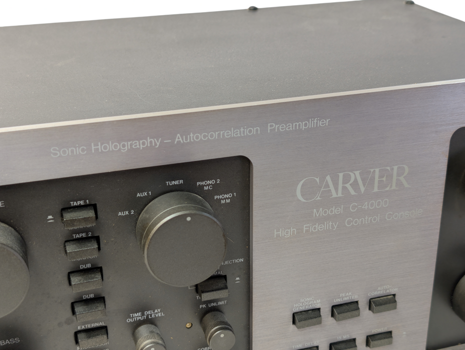 Carver C-4000 Preamp Sonic Holography - Autocorrelation Hi-Fi Control Conso -