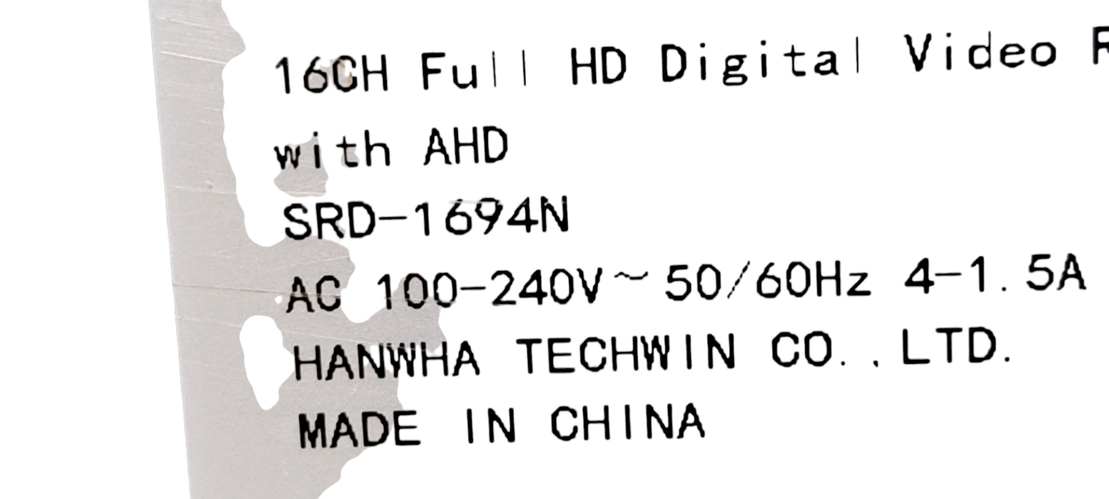 Samsung SRD-1694 16-channel HD Digital Video Recorder DVR| up to 48TB