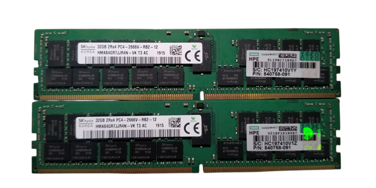 SK Hynx 64GB Bundle (2x32GB) 2Rx4 PC4-2666V-RB2-12 DDR4 Server RAM