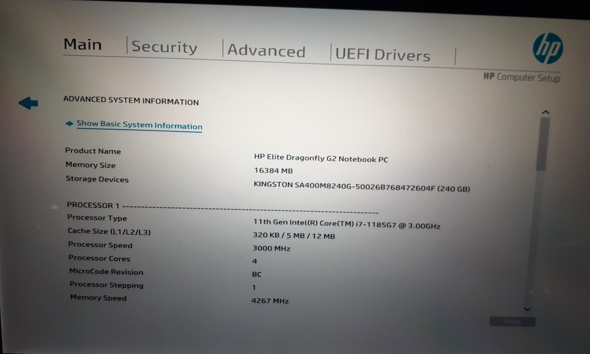 HP Elite Dragonfly TOUCH G2 i7-1185G7 @ 3.00GHz 16GB DDR4 256GB SSD| READ!!  Lap200
