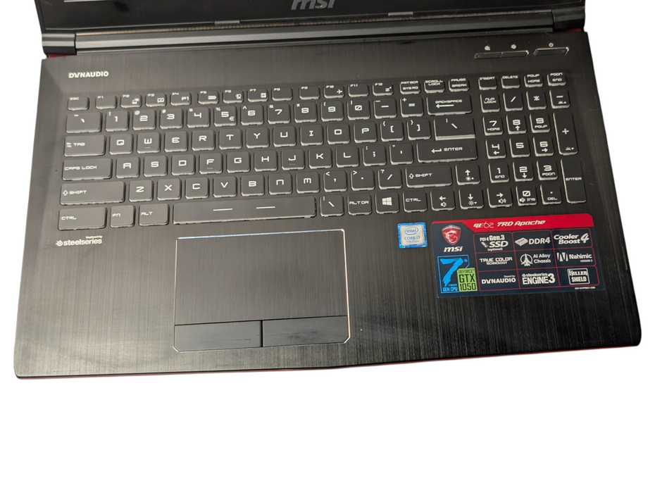 MSI GE62 7DR Apache Intel Core i7-7700HQ 16GB RAM 256GB SSD + 1TB HDD - BudLap