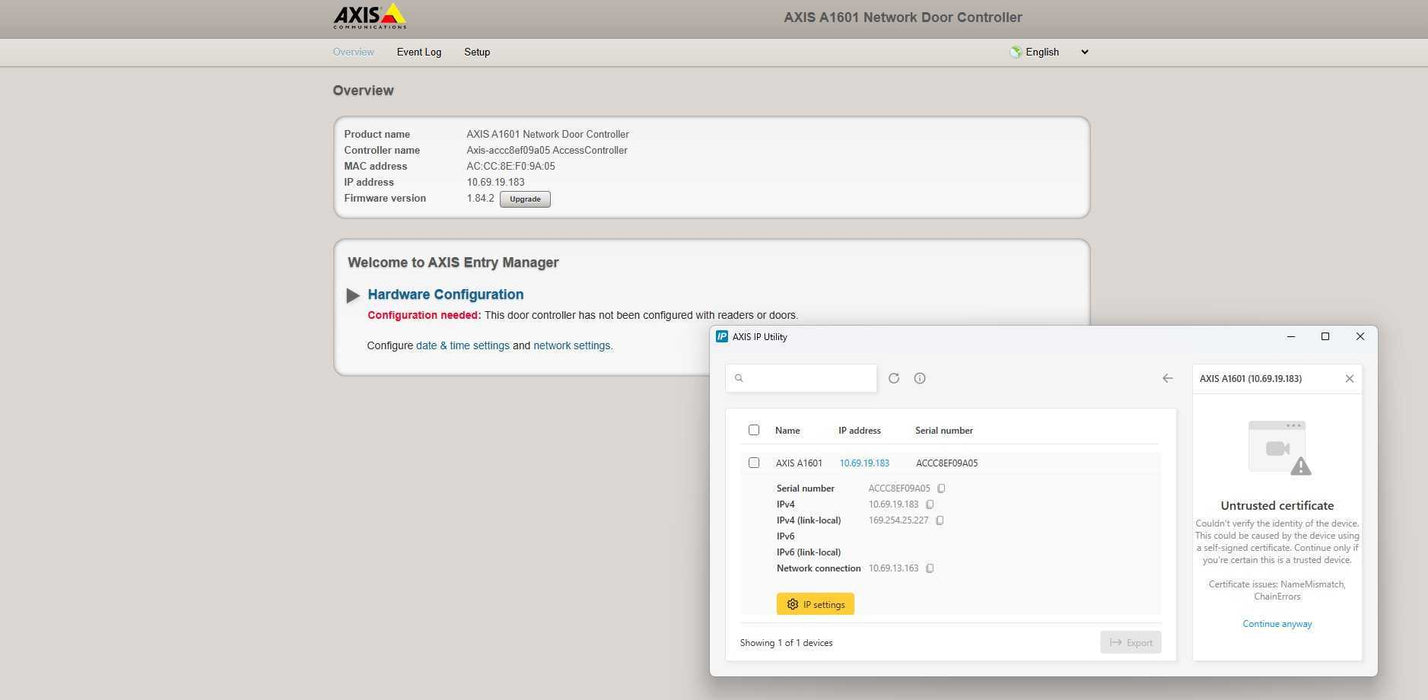 Axis A1601 Network door controller 01507-001-01 _