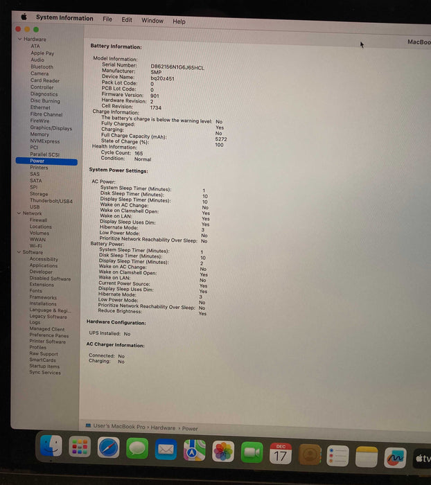 Apple MacBook Pro 15' 2018 i7-8750H 32GB RAM 256SSD Radeon Pro 555X READ