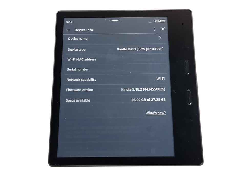 Amazon Kindle Oasis 10th Gen - 32GB - Gray [S8IN4O] (