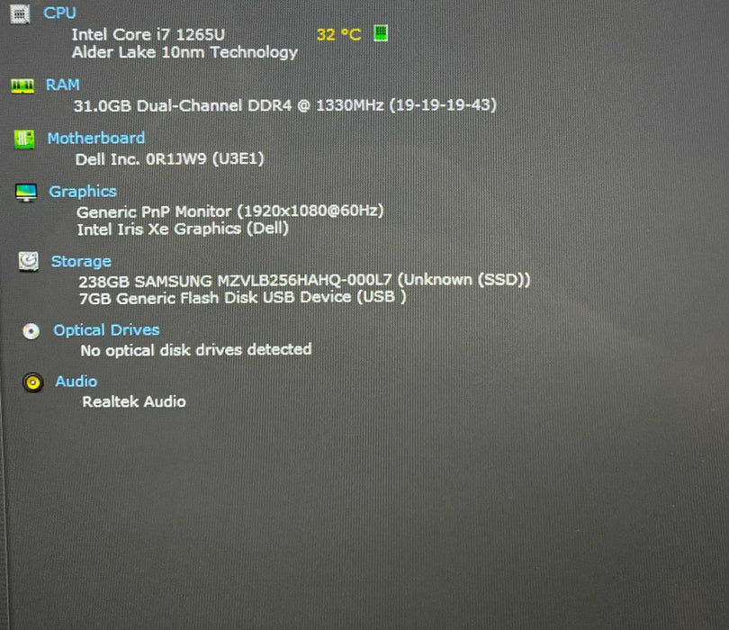 Dell Latitude 7430 TOUCH Core i7-1265U@1.80GHz 32GB RAM 256GB SSD  Lap200