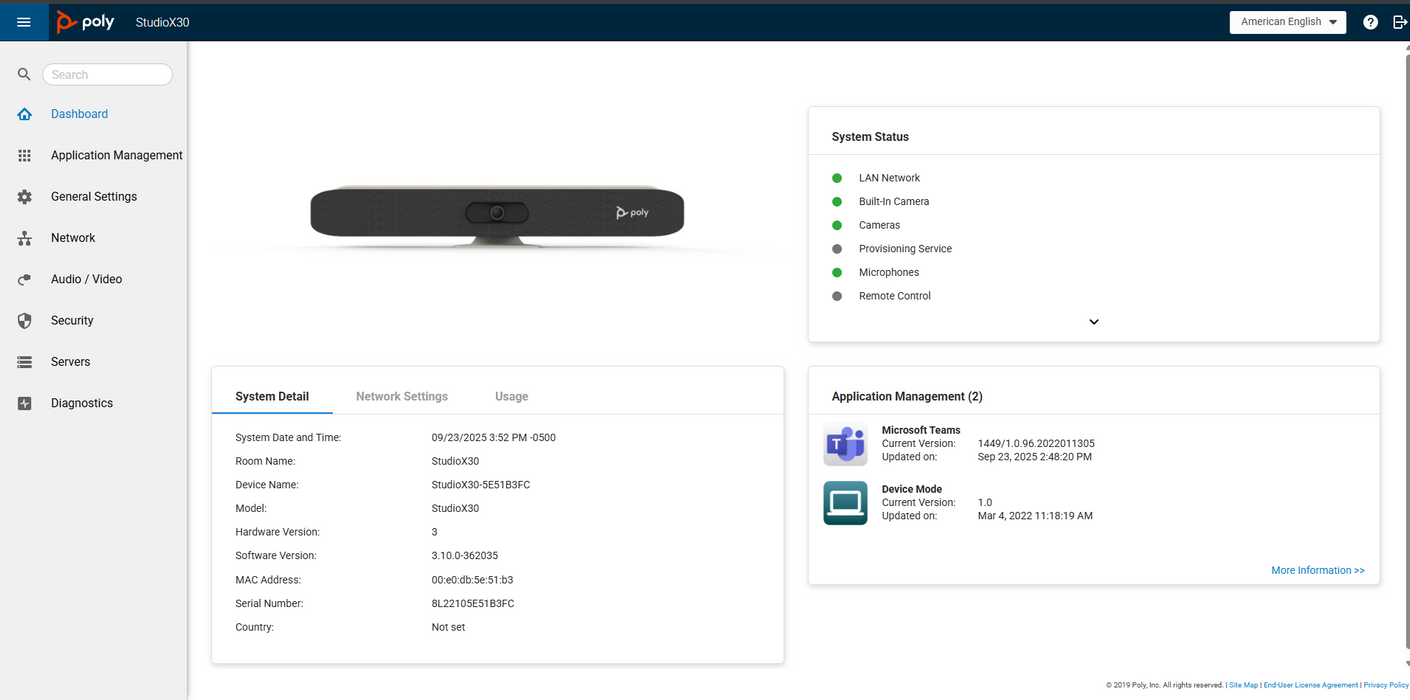 Polycom Poly Studio X30 4K Video Conference Camera & Audio Bar Q)