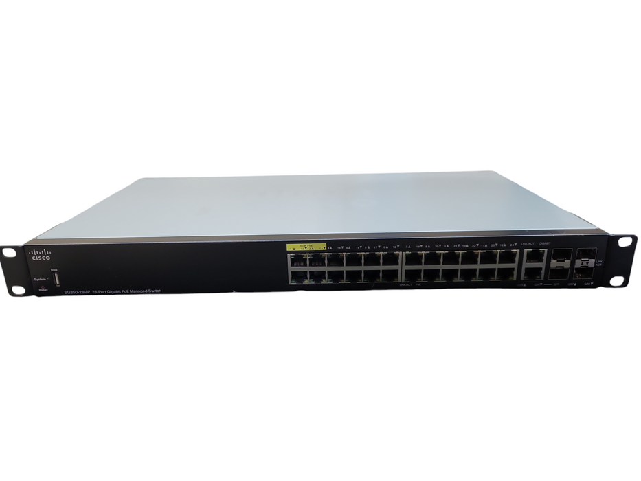 Cisco SG350-28MP-K9 V04 | 28-Port Gigabit PoE Managed Switch 4x SFP !
