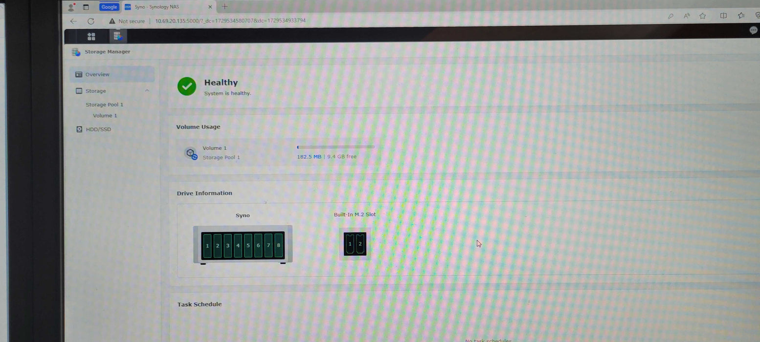 Synology Network attached storage DS1821+ with 8x 3TB HDDs _