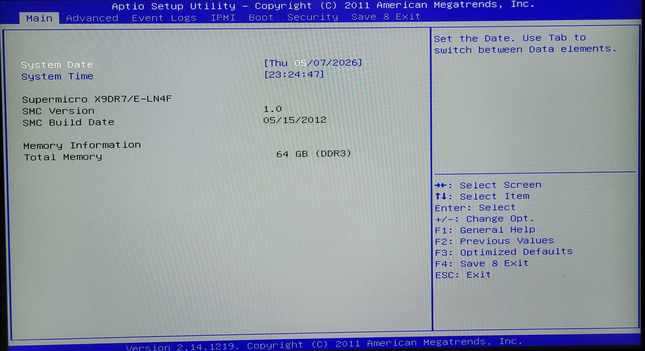 SuperMicro X9DR7/E-LN4F | Xeon E5-2690 @2.9GHz 64GB DDR3| NO HDD