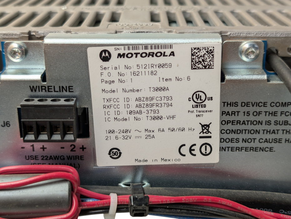 Motorola MTR3000 T3000- VHF Base Station/Repeater Please READ  -