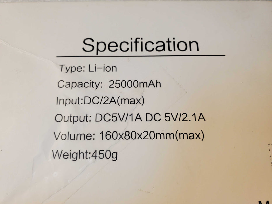 POWERBANK YN-025 Li-ION 25000mAh