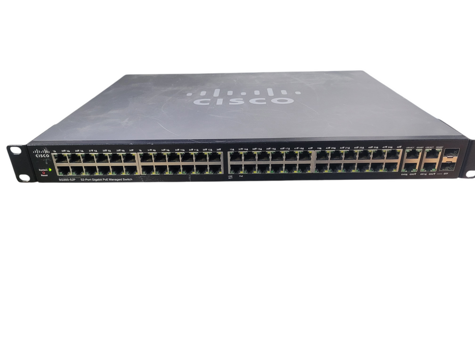 Cisco SG300-52P 52-Port Gigabit PoE Managed Switch Rackmount