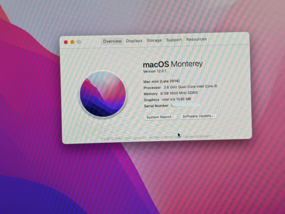 Apple Mac mini A1347 late 2014 i5-4278U 8GB RAM 1TB HDD  -