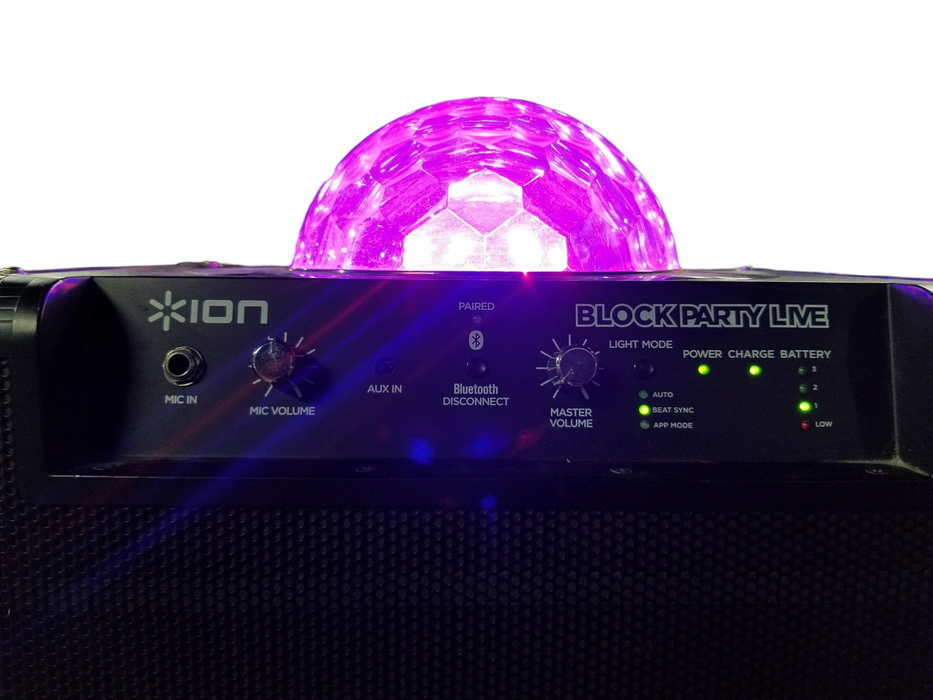 ION Block Party Speaker System With Party Lights - For Parts/Repair *READ*