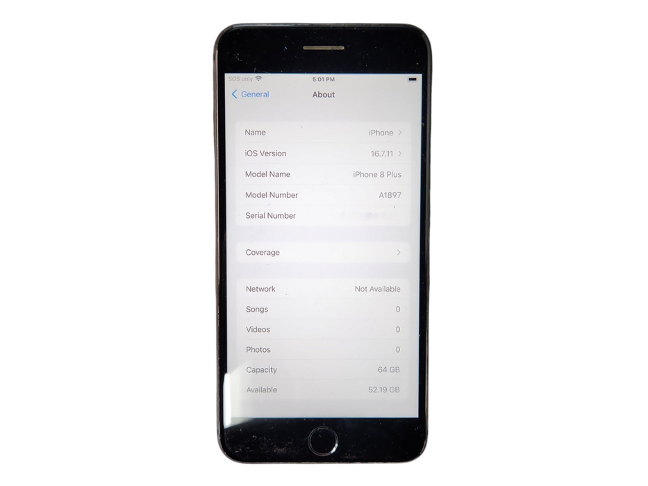 Apple iPhone 8 Plus - 64GB - Slate Gray [A1897]