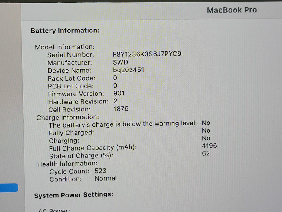 Apple Macbook Pro 2020 13" 4-Core i7-1068NG7 @ 2.3GHz 16GB DDR4 500GB SSD