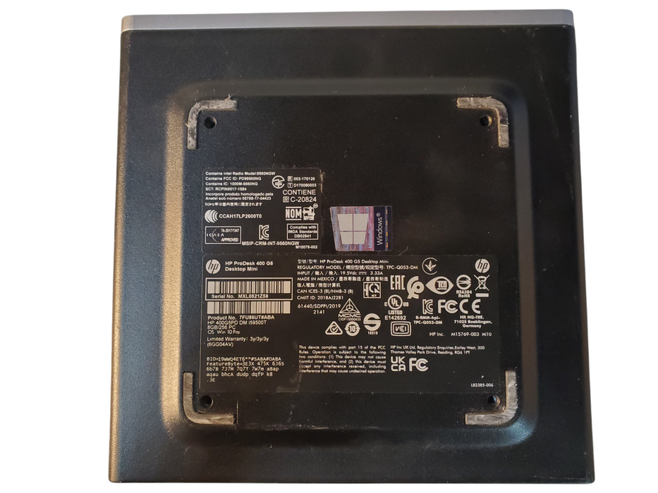 HP ProDesk 400 G5 Mini Intel i5-9500T @2.20GHz 16GB RAM 256GB HDD, wifi