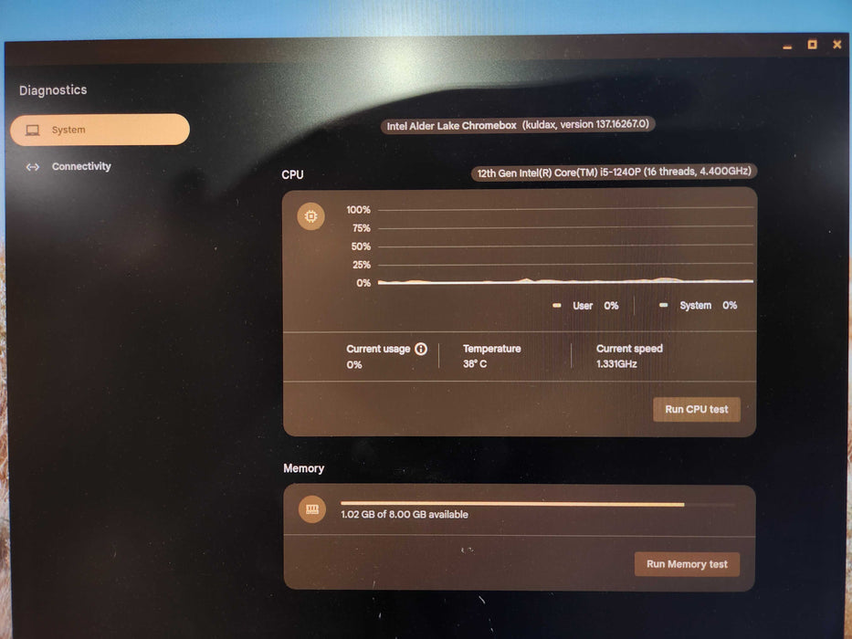 ASUS Chromebox 5, i5-1240P 4.40GHz, 8GB Memory, 256GB NVMe