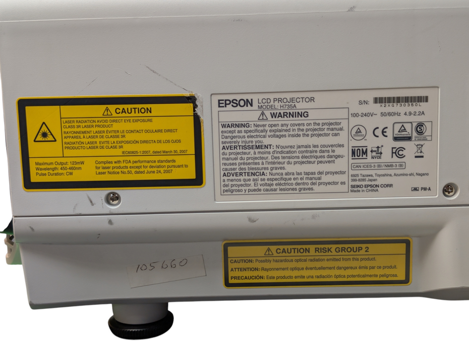 EPSON Pro L1100U LCD Projector  H735A Laser 4K large Venue Projector READ  -
