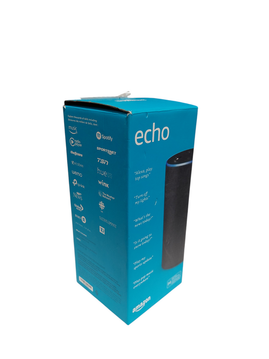 Amazon Echo in box Smart Assistant- Charcoal Fabric 2017 =