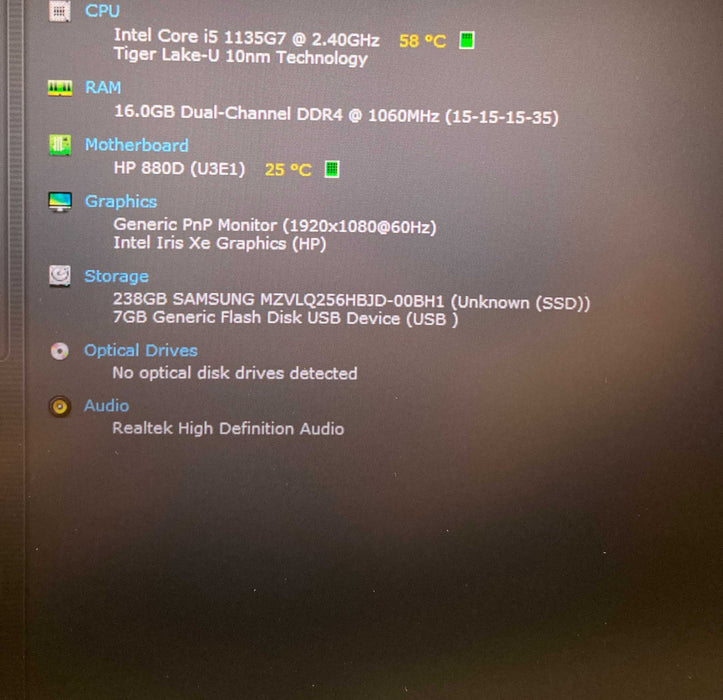 HP EliteBook 840 G8 Core i5-1135G7@2.40 GHz 16GB RAM 256GB SSD  Lap200