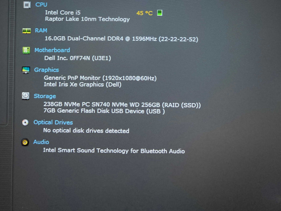 Dell Latitude 5440 Core i5-1345U@1.6GHz vPRO 16GB RAM 256GB SSD READ  Lap200