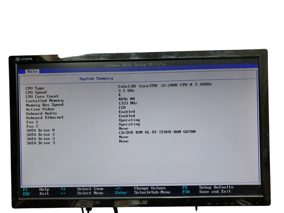 Lenovo ThinkCentre M91p Tower, i5-2400, 4GB RAM, No HDD, No OS