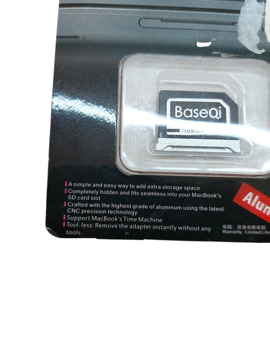 BaseQi for MacBook Pro Aluminum MicroSD Card Adapter