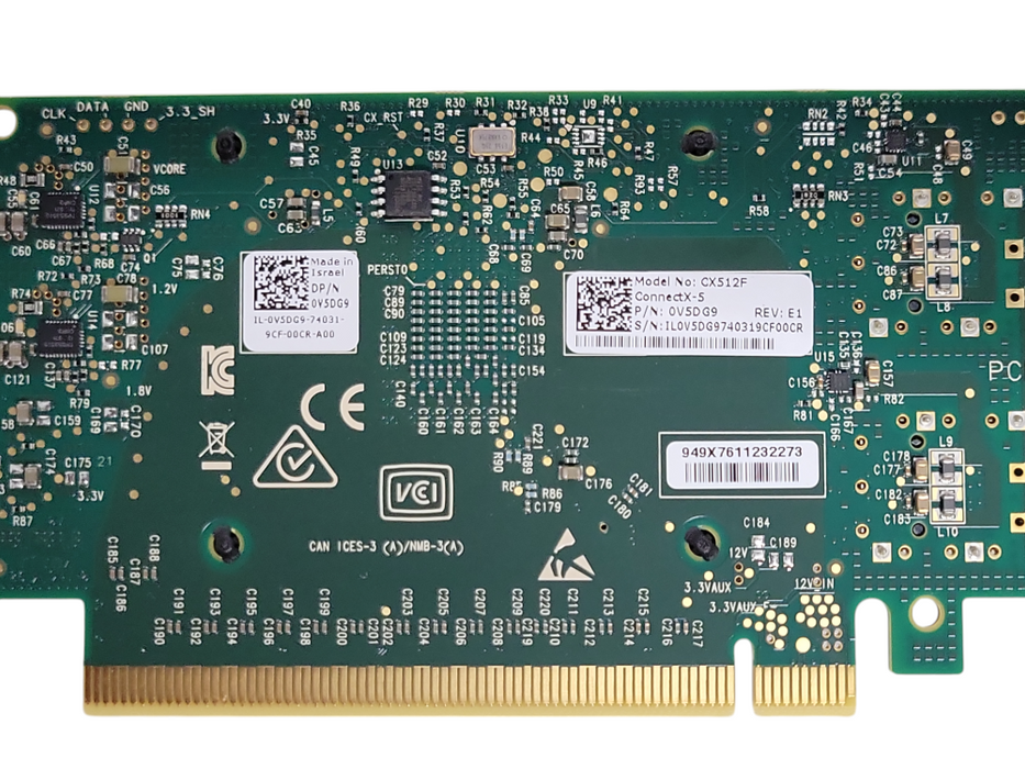 Dell CX512F ConnectX-5 Dual-Port 25GB PCIe x16 Network Adapter P/N: 0V5DG9 _