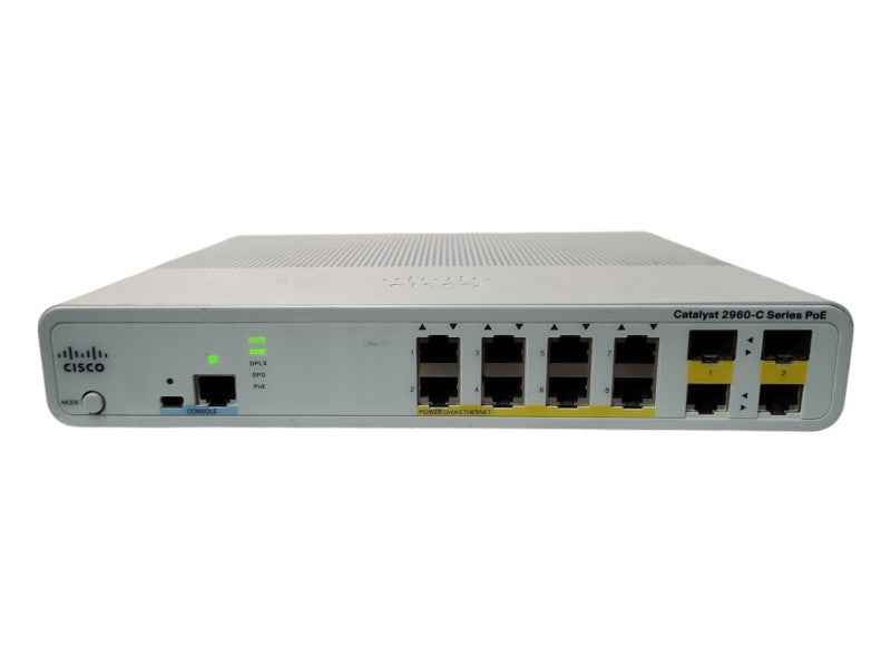 Cisco Catalyst 2960-C WS-C2960C-8PC-L, 8-port Ethernet PoE Network Switch