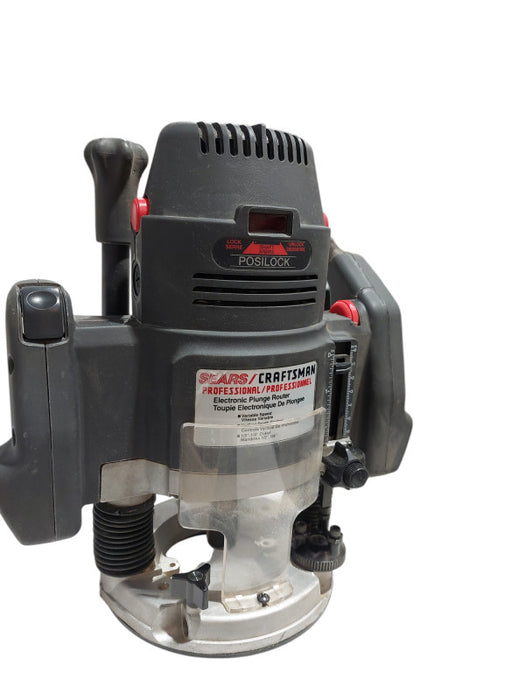 Sears Craftsman Professional Electronic Plunge Router 1/2" & 1/4" Collet  =