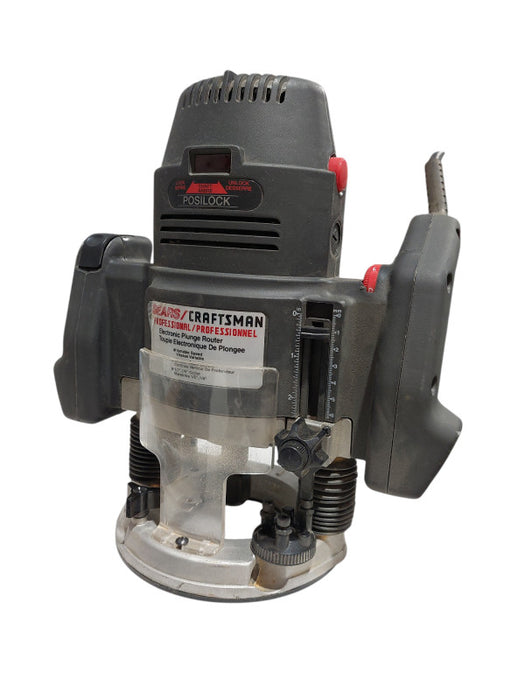 Sears Craftsman Professional Electronic Plunge Router 1/2" & 1/4" Collet  =