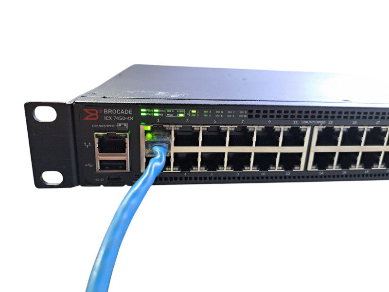 Brocade ICX 7450-48 | 48-Port Gigabit Switch w/ ICX7400-4X10GF SFP+ Module