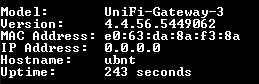 Ubiquiti Networks UniFi USG Security Gateway, Factory Reset !