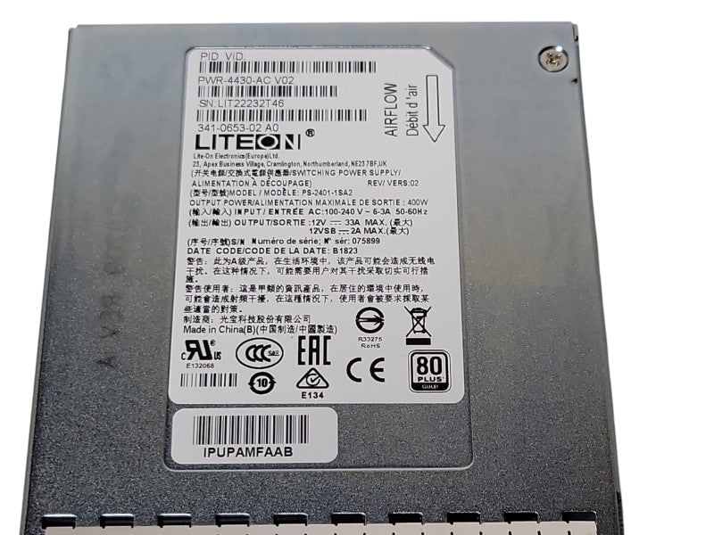 Cisco PWR-4430-AC 341-0653-01 400W Power Supply For ISR4430 Series Router Q_