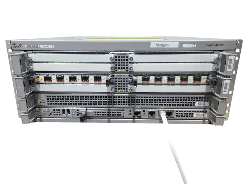 Cisco ASR 1004 w/ RP2, ESP20, 2x SIP10 Modules | 2x SPA Subslots | 2x PSUs