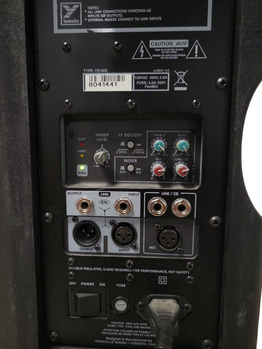 Yorkvile nx55p 550 Watt Powered Loudspeaker Enclosure, READ _