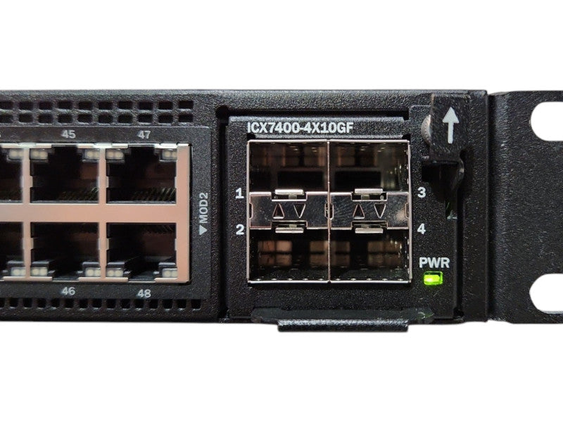 Brocade ICX 7450-48 | 48-Port Gigabit Switch w/ ICX7400-4X10GF SFP+ Module