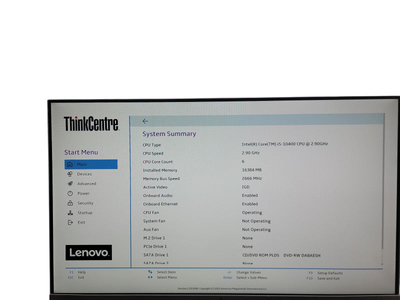 Lenovo ThinkCentre M70s i5 - 10400 @ 2.90GHz 16GB DDR4 Ram θ