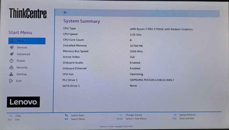 Lenovo M75q Gen 2 | Ryzen 7 PRO 5750GE @3.20GHz 8-Core, 32GB DDR4, 512GB NVMe