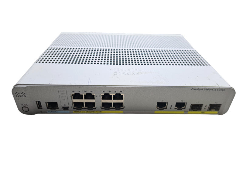 Cisco WS-C2960CX-8PC-L V03 | 8-Port Gigabit PoE 124W Silent Switch w/ 2x SFP
