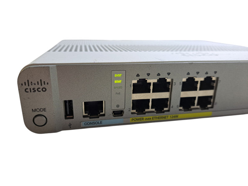 Cisco WS-C2960CX-8PC-L V03 | 8-Port Gigabit PoE 124W Silent Switch w/ 2x SFP