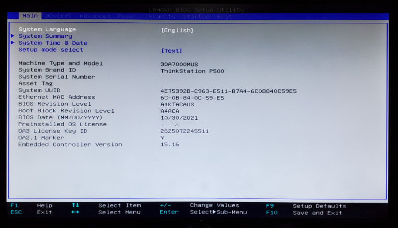 Lenovo ThinkStation P500 1x Xeon E5-1607 v3 32GB DDR4 K620 - No HDD