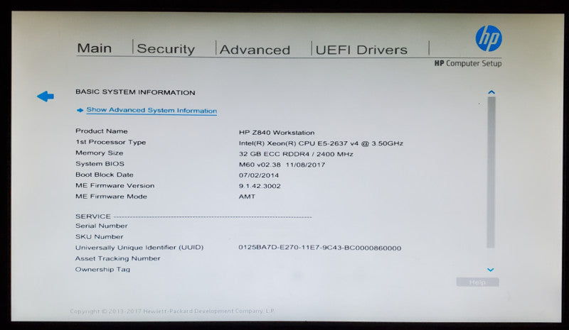 HP Z840 Workstation 1x Xeon E5-2637 v4 32GB DDR4 - No HDD/No GPU