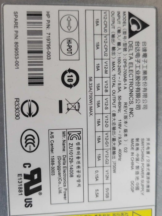 HP Z440 - Xeon E5-1620 v3 3.50GHz,8GB DDR4 NO HDD QUADRO K2200 700W PSU _