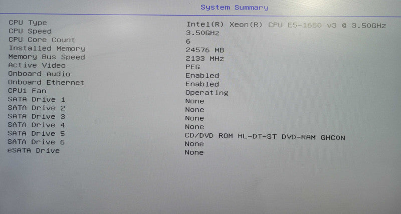 Lenovo ThinkStation P500 1x Xeon E5-1650 v3 @ 3.50 24GB DDR4 K2000- No HDD !