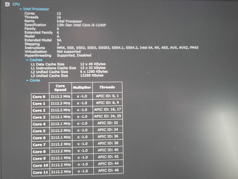 LG Gram 16Z90Q i5-1240P  16GB RAM 256GB SSD FOR PARTS/REPAIR β Lap200