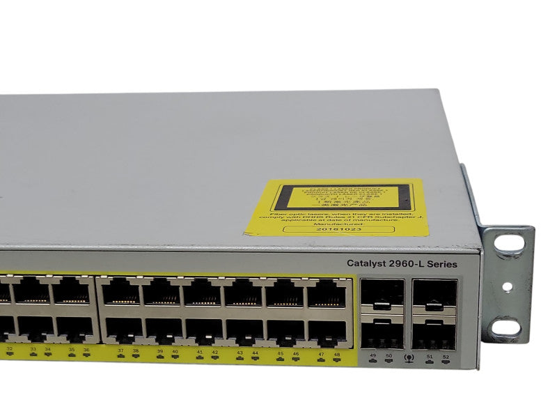 Cisco WS-C2960L-48PS-LL V01 48-Port Gigabit PoE Network Switch _