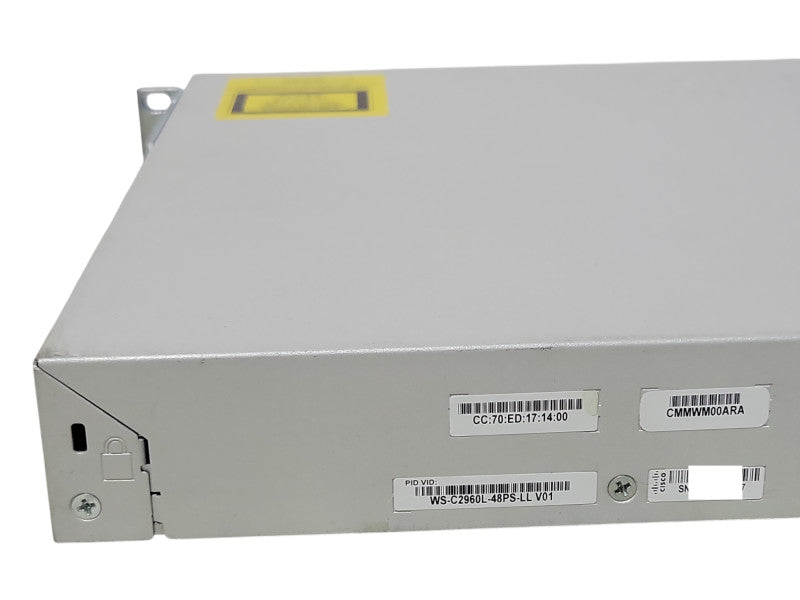 Cisco WS-C2960L-48PS-LL V01 48-Port Gigabit PoE Network Switch _