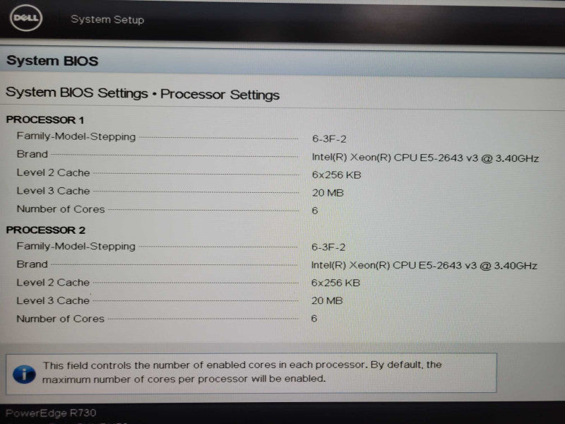 Dell PE R730 2x Xeon E5-2643v3 3.40Ghz 96GB RAM 9x 1.2TB, H730p mini 2x PSU _